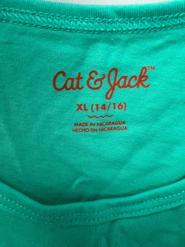 Cat & Jack Green w/ Silver Seashell Tank Top Kids - Picture 3 of 4