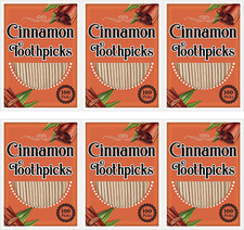 600 Pcs Toothpick Cinnamon Wood Flavored Cinnamon Toothpicks Bulk for Adults Dis