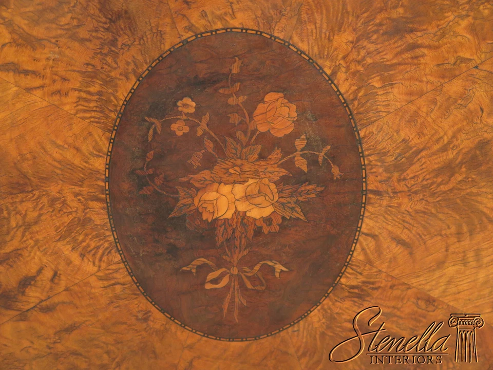 LF47127EC: Mesa superior inclinable vintage de madera satinada y nogal con incrustaciones de 1920 Foto 4 de 4