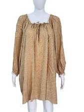 Doen Women's Floral Printed Crochet Embroidered Lace Oversize Short Dress Size S