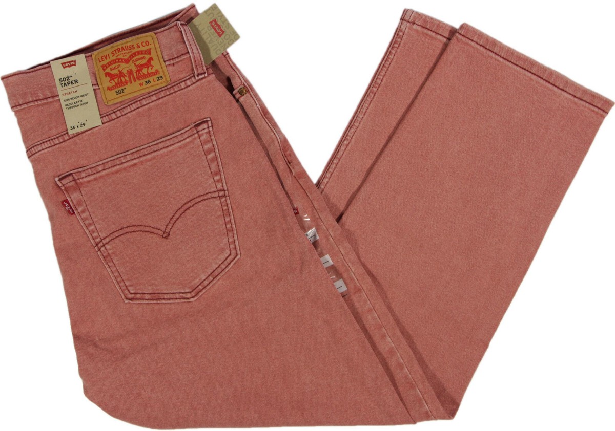 LEVI'S 502 Regular Taper Fit faded Red Jeans- 28- NEW- Levis LEVI'S 502 Regular Taper Fit faded Red Jeans- 28- NEW- Levis