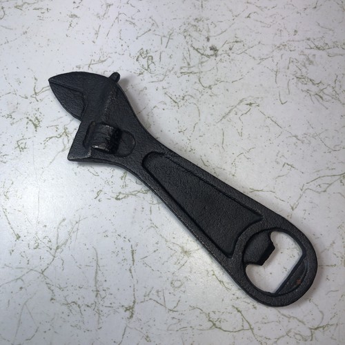 Vintage Wrench Style Old School Bottle Opener Cast Iron Crescent Wrench Look - Picture 2 of 6