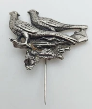 HUNTING - TWO PHEASANTS, chasse jagd caccia caza pheasant faisan fasan pin badge
