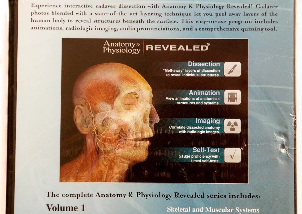 Anatomy & Physiology Revealed Vol. 1-4 (CD-ROM, 2007) SEALED Cadaver Dissection  - Image 4 of 4