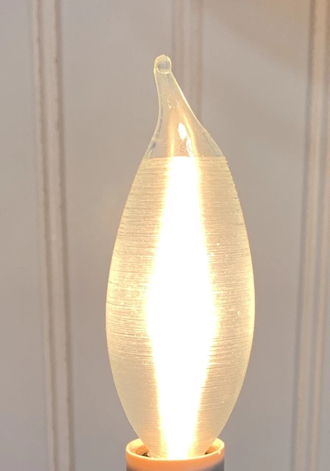 4 ea. Halco 100210 Decorative C11 Spun Glow Bulbs - Candelabra Base 130V 25 Watt - Image 3 of 3