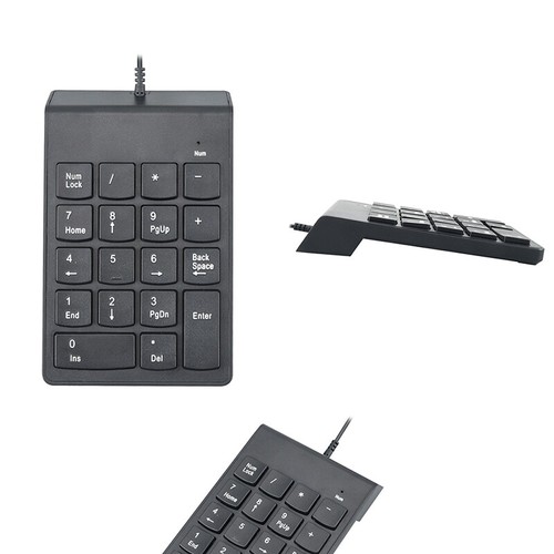 USB Slim Mini Wired Numeric Keypad Number Digital Keyboard 18 Keys - Picture 4 of 9