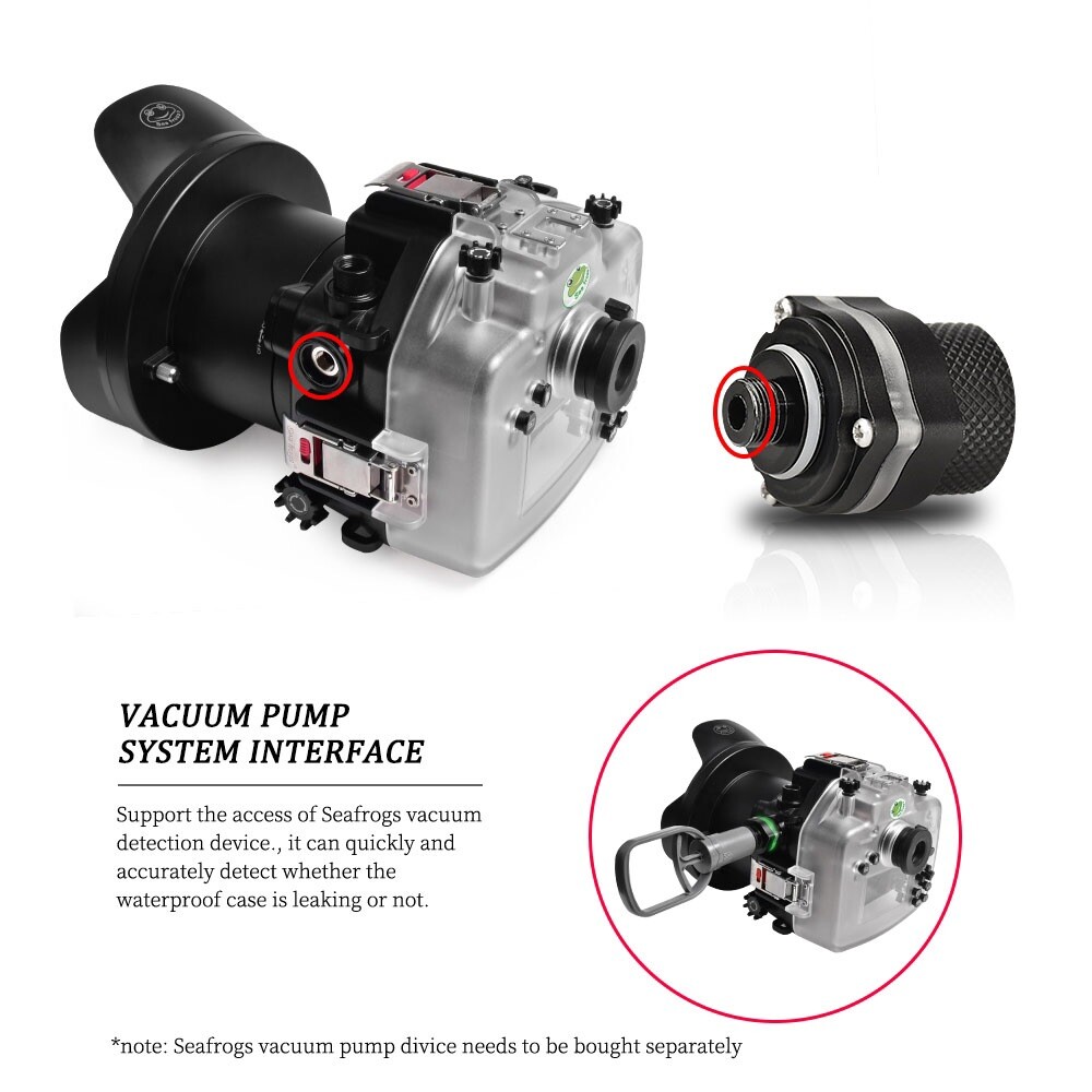 SeaFrogs 40M/130ft Underwater Camera Housing Waterproof Case for Nikon