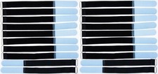 20 Cable Ties Cable Hook and Loop 30cm x 25mm Light Blue Hook and Loop Hook Cable Ties Eyelet