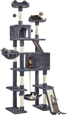 Large 82.5In Cat Tree with Condos, Perches, Scratching Posts Hammock