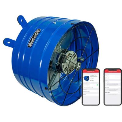 Smart Attic Fan Exhaust Vent Electric Adjustable Thermostat 2-Speed Gable Mount