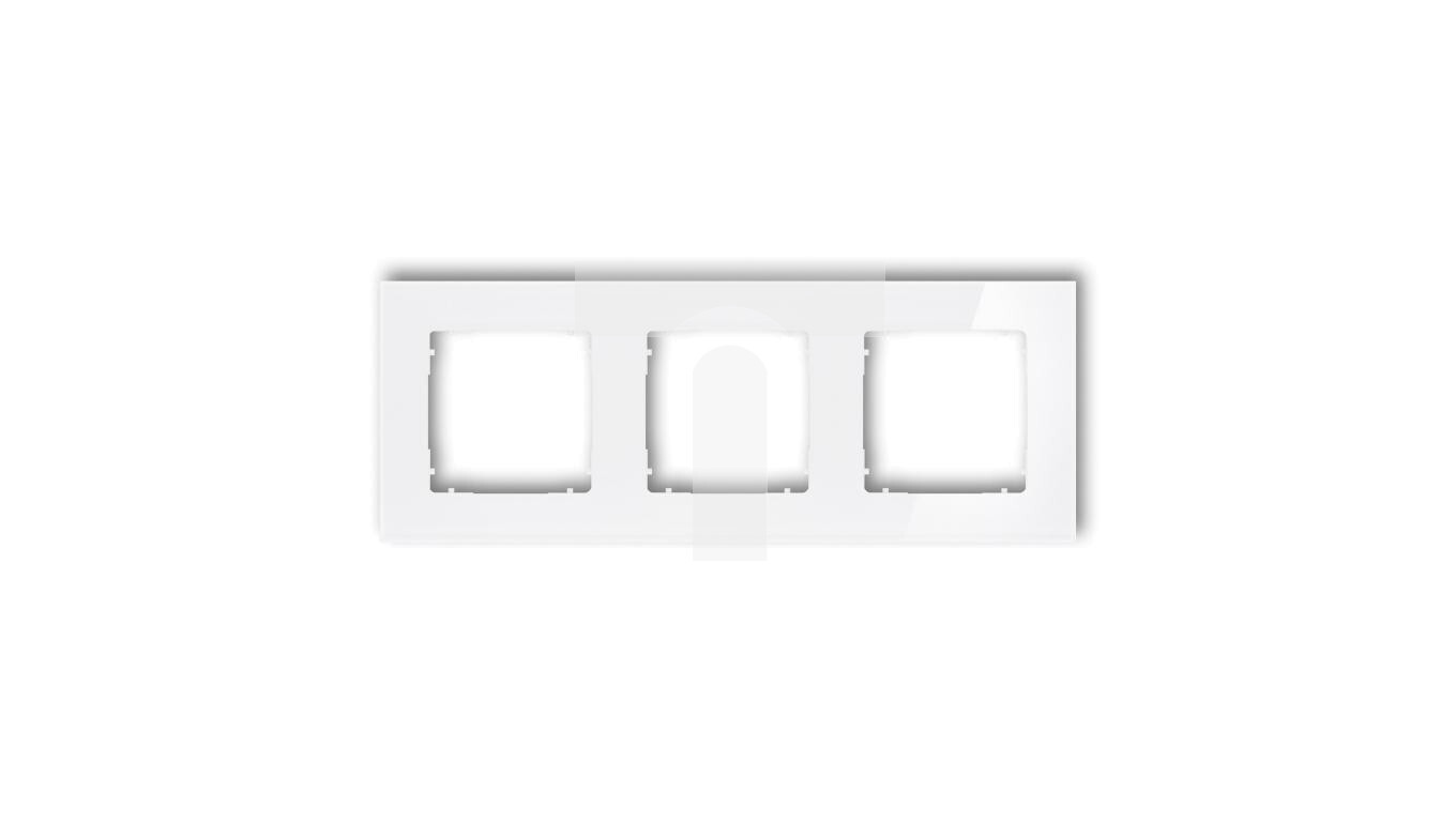 ICON Universal triple square frame - glass effect (frame: white, bottom:  /T2UK