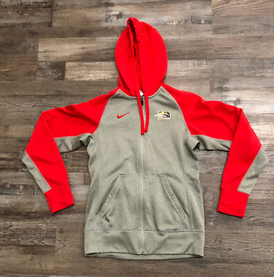 Nike Therma Fit SIUE Cougars Womens XS Gray Red Full Zip