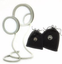 JOY Mangano Handy Hook Mirror Set with 1X and 5X Magnification (Taupe)