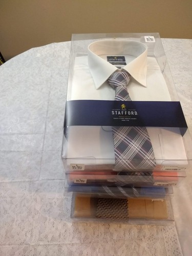 Nuevo Con Etiquetas Camisa de vestir para hombre Stafford Botones y corbata  conjunto, precio minorista sugerido por el fabricante $50 | eBay