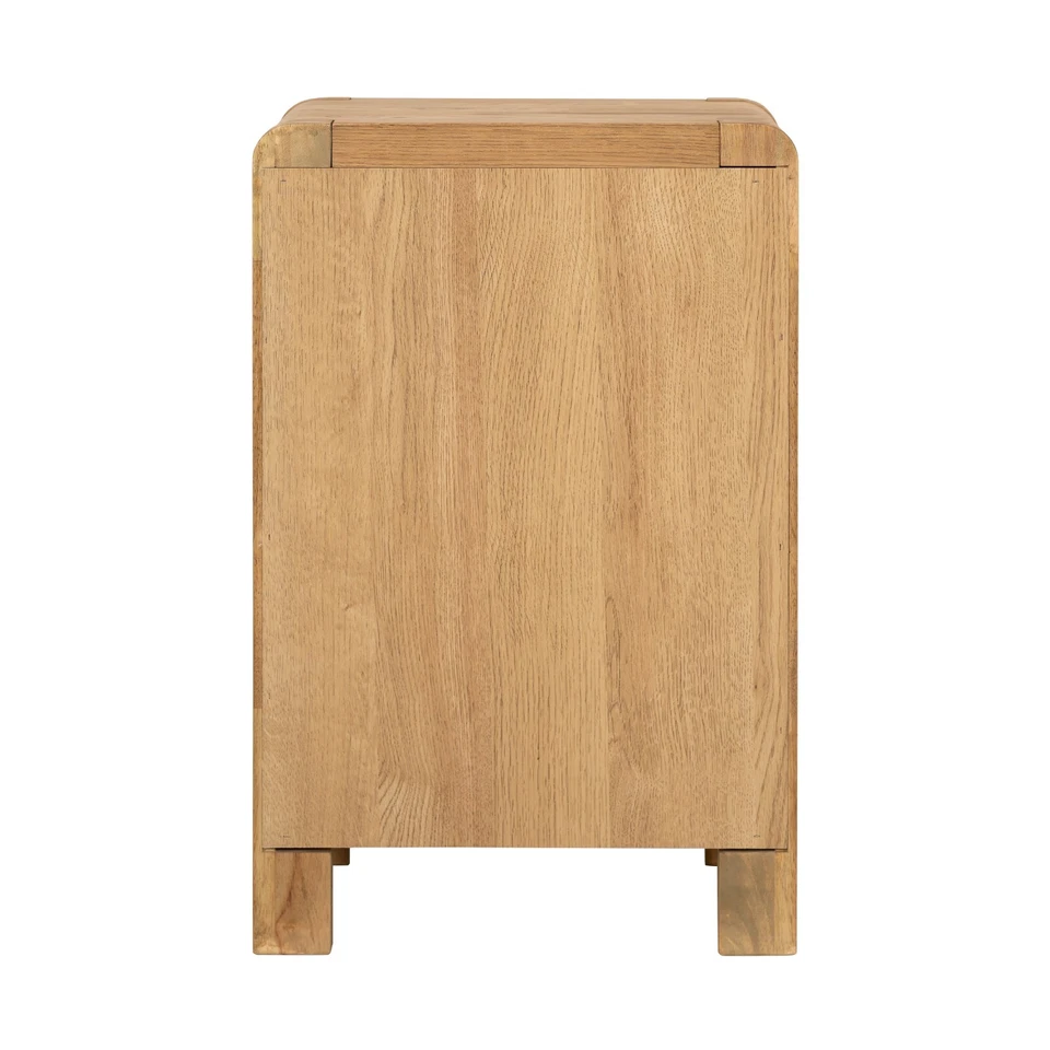Ascot Chunky Oak Large Bedside Table Bedside Cabinet Bedside - Image 3 of 4