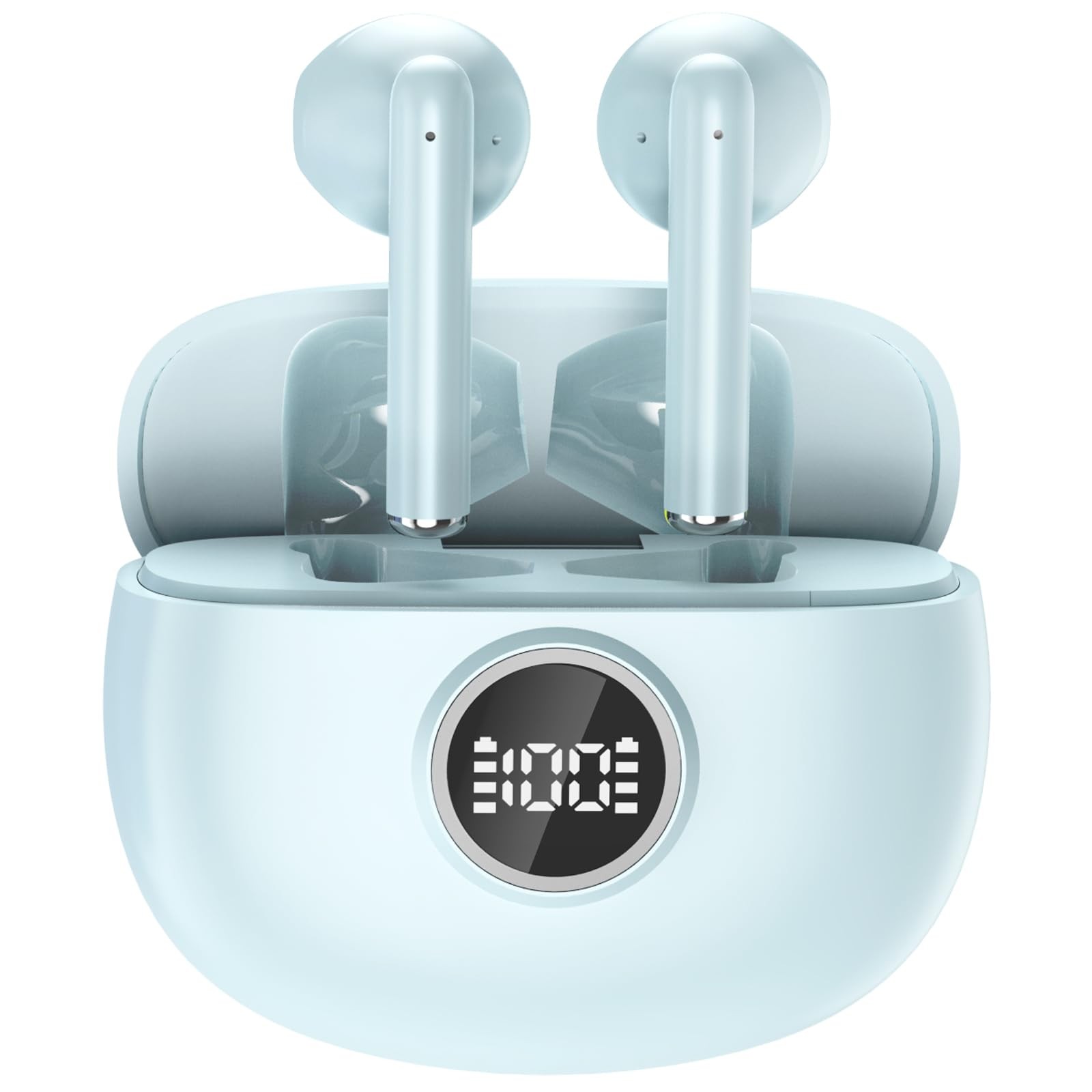 Wireless Earbuds Bluetooth 5.3 with 4 ENC Mics 40H Playtime Lightweight Comfortable In-Ear Headphones-image