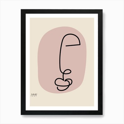 Face Of A Man 1 Kunstdruck gerahmt Wa gerahmt Wandbild Poster Leinwanddruck Bild