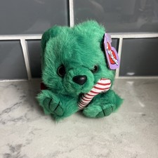 Puffkins JINGLES THE CHRISTMAS GREEN TEDDY BEAR 4" Plush STUFFED ANIMAL Toy NEW