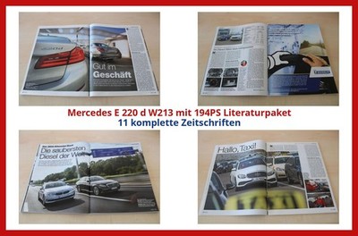 Mercedes E 220 d W213 mit 194PS Literaturpaket - 12 komplette Zeitschriften