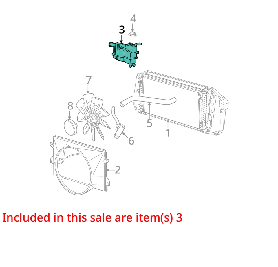 Ford Expedition 1998 botella de desbordamiento de refrigerante fabricante de equipos originales 122 k millas - LKQ355576842 Foto 4 de 4