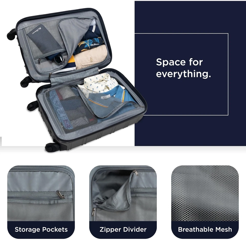 Equipaje de viaje Nottingham ligero rígido de 4 ruedas giratorio, carbón, 24-... Foto 2 de 4