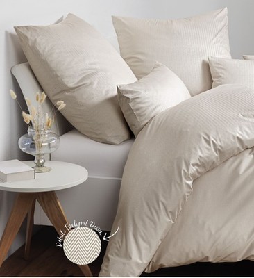 Interlock-Jersey Bettwäsche 155x200,80x80 Jersey Classic naturell