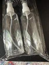 4oz Fine Mist Spray Bottles Refillable Reusable Clear Plastic Bottles 4 Pack
