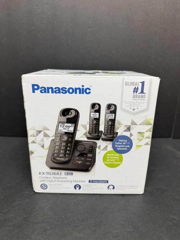 Panasonic KX-TG3683 Cordless Telephone & Digital Answering Machine 3 Handsets