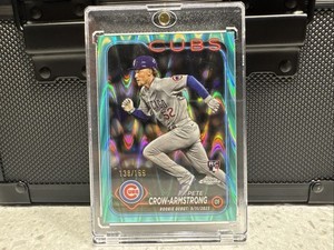 2024 Topps Chrome Update Series Rookie Debut Pete Crow-Armstrong Aqua /199 