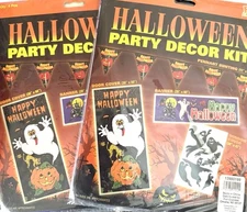 2 Party Decor Kit (s) Halloween Spider Web, Ghost..by Fun Express