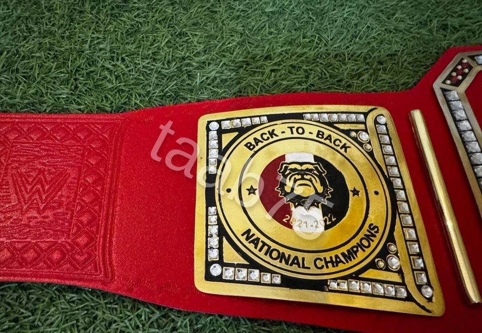 Cinturón título legado campeonato nacional Georgia Bulldogs adulto tamaño 2 mm latón Foto 4 de 4