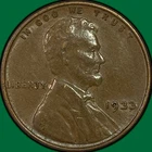 1933 Lincoln Wheat Cent Almost Uncirculated AU Coin #40142