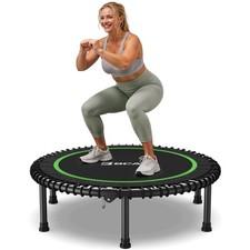 BCAN 40" Adult Fitness Trampoline with Durable Bungees, Stable  Quiet Exerci...