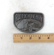 Raleigh Lights Cigarette Advertising Trucker Semi Driver Big Rig Belt Buckle
