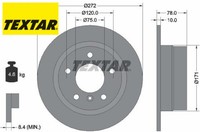 2X Bremsscheibe Textar 92072303 2 Bremsscheiben Hinterachse Hinten FüR BMW