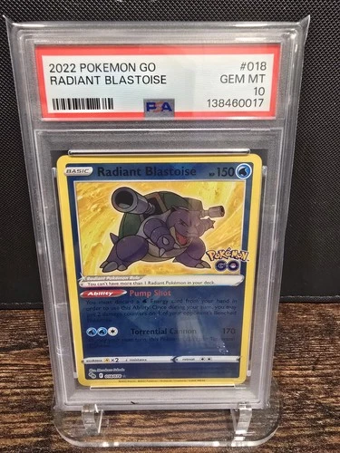 PSA 10 2022 POKEMON GO RADIANT BLASTOISE 018
