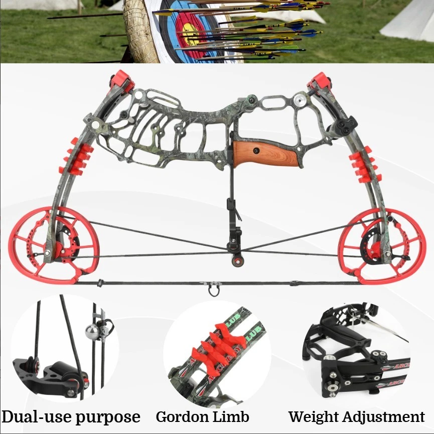 Dual-Use Compound Bogen Pfeil Stahlkugel 30-60lbs Bogenschießen Beidhändig Jagd - Bild 2 von 4