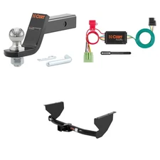 CURT Tow Package 2in Trailer Hitch, Wiring, #45056 Ball Mount Pin & Clip, 13051