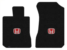 Lloyd Luxe Front Carpet Mats for '83-84 Honda Prelude w/Red on Black Honda H