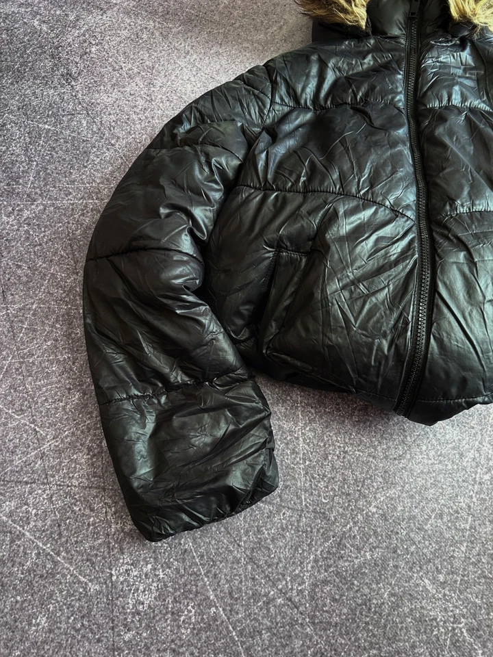 CHAQUETA BOMBER MOHAIR ESTILO JAPONÉS IF SIX WAS NINE DE COLECCIÓN CON CAPUCHA DE PIEL AÑOS 90 Y2K Foto 2 de 4