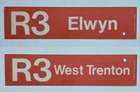 Vintage Septa Sign R3 Elwyn West Trenton Double Sided Railroad Subway