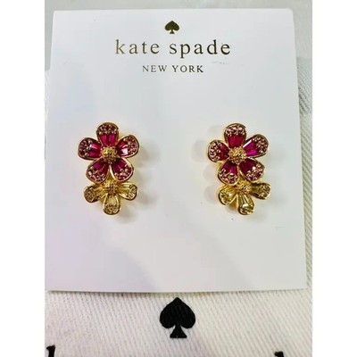   Kate Spade Ohrringe Blumen Rosen Gold Strass Schmuck Chic Raffiniert »