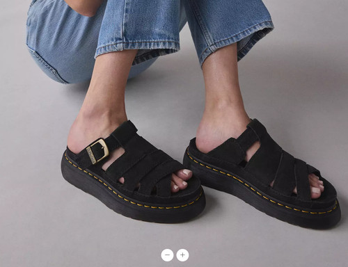 DR. MARTENS MAXXY SLIDE Buttersoft E.H. Suede Leather Sandal Wellmade&Versatile