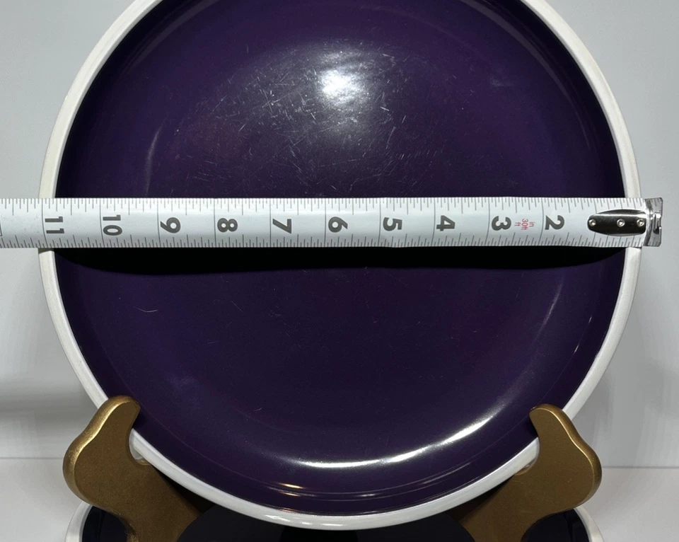 Rachael Ray - RISE - Purple & White - 11” Dinner Plates - Set of 7 - Image 4 of 4