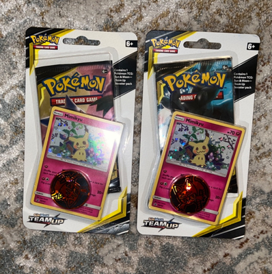 ポケモンカード Team Up ブリスターパック　ミミッキュ　プロモ 2x) Pokemon Team Up Checklane Blister Packs Mimikyu SM163 promo