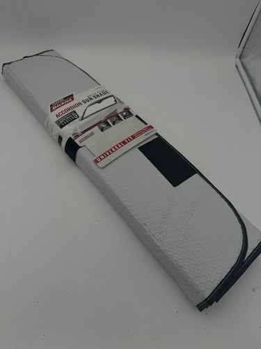 Genuine Dickies Silver Carbon Fiber Auto Accordion Universal Fit 63x28.5” - Picture 1 of 2