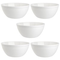 5Er Set MüSlischale MüSlischüSsel Schale SchüSsel Kunststoff Plastik Weiß