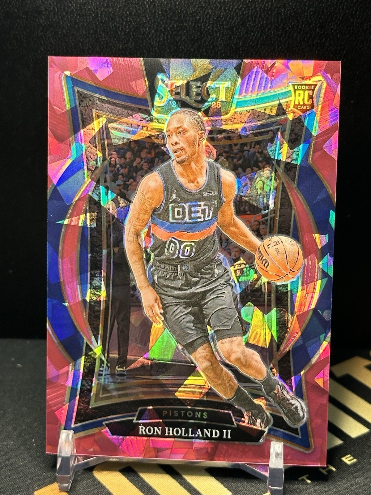 2024-25 Panini Select No. 74 Ron Holland II Pink Ice Prizm Concourse RC /99 SSP