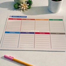 Weekly Dry Erase And Magnetic Planner EUC