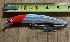 YO-ZURI Crystal Minnow Magnum Floating Fishing Lure - 5 1/4" (Red head)